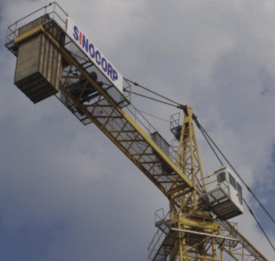 380V / 50Hz / 3 Fasi di alimentazione SINOCORP 10T Torre gru in giallo / colore verde