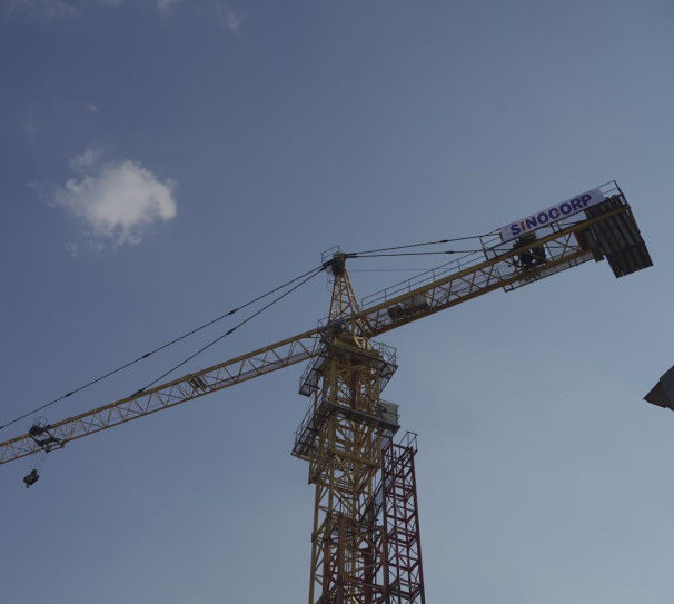 380V / 50Hz / 3 Fasi di alimentazione SINOCORP 10T Torre gru in giallo / colore verde