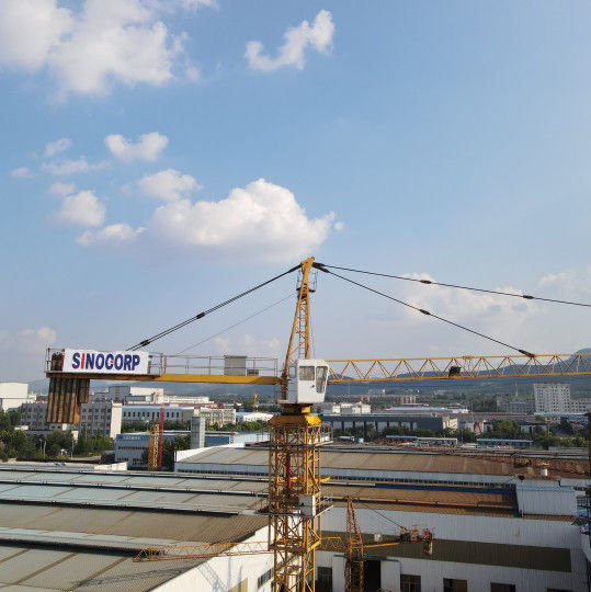 380V / 50Hz / 3 Fasi di alimentazione SINOCORP 10T Torre gru in giallo / colore verde