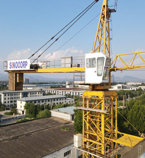 Capacità di carico 8 tonnellate giallo / verde TC6013 Hatkit / Hammerhead Tower Crane con meccanismo di sollevamento