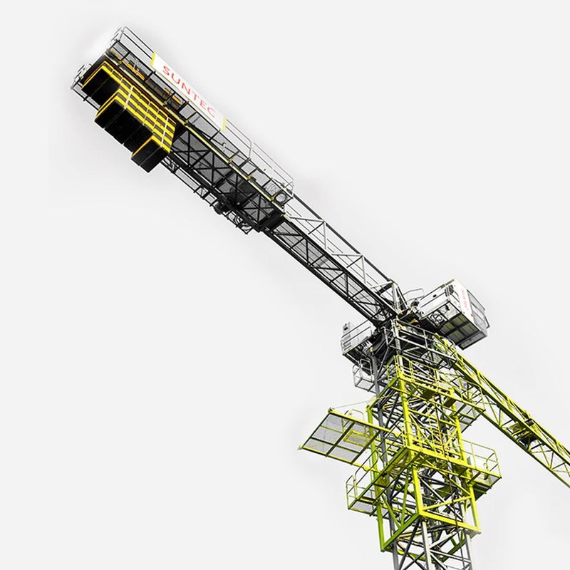 Velocità di rotazione 0-0,7 Rpm Granata a torre piatta carico massimo di sollevamento 8t Per progetti di costruzione pesanti
